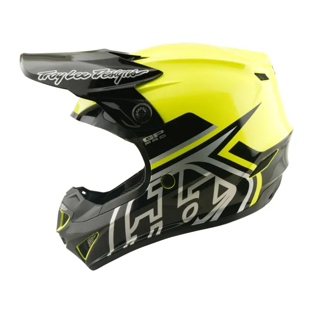 Troy Lee Designs GP Pro casco moto bimbo giallo fluo MIPS
