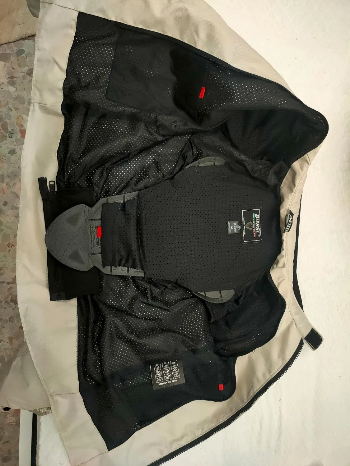 Bi Esse Giacca Moto Estiva Traforata XS Grigio