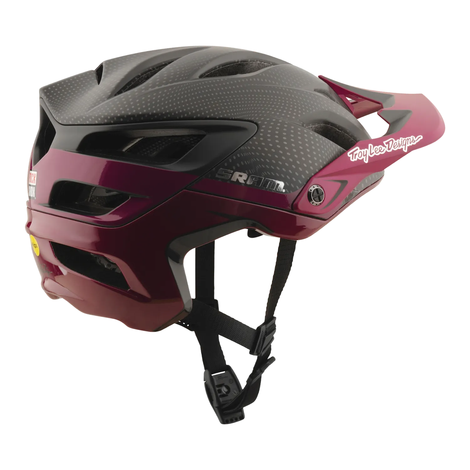 Troy Lee Designs A3 casco bici Black Berry MIPS ventilato