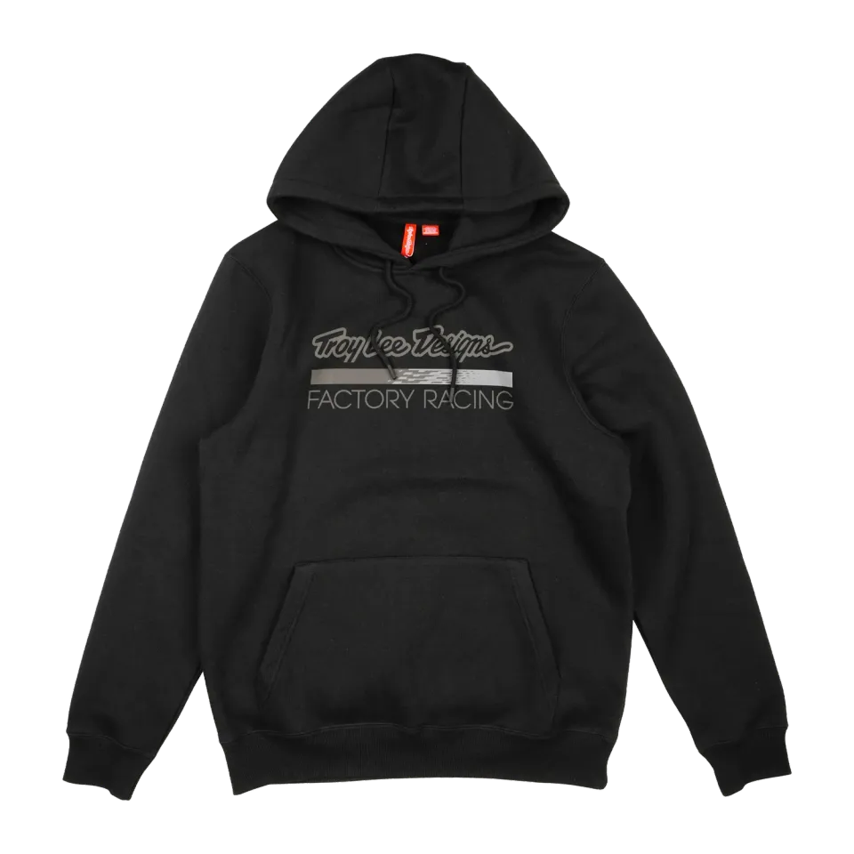 Troy Lee Designs Factory Racing Felpa Cappuccio Nera Rifrangente