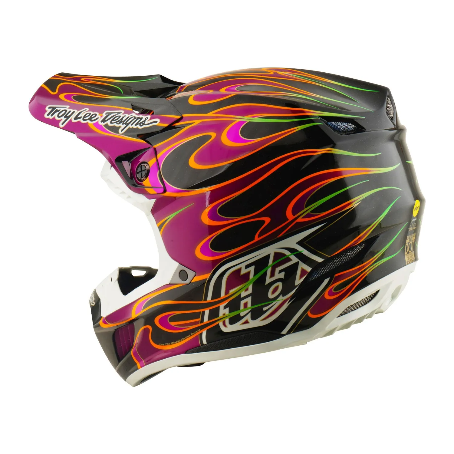 Troy Lee Designs SE5 Carbon casco moto nero viola Mips