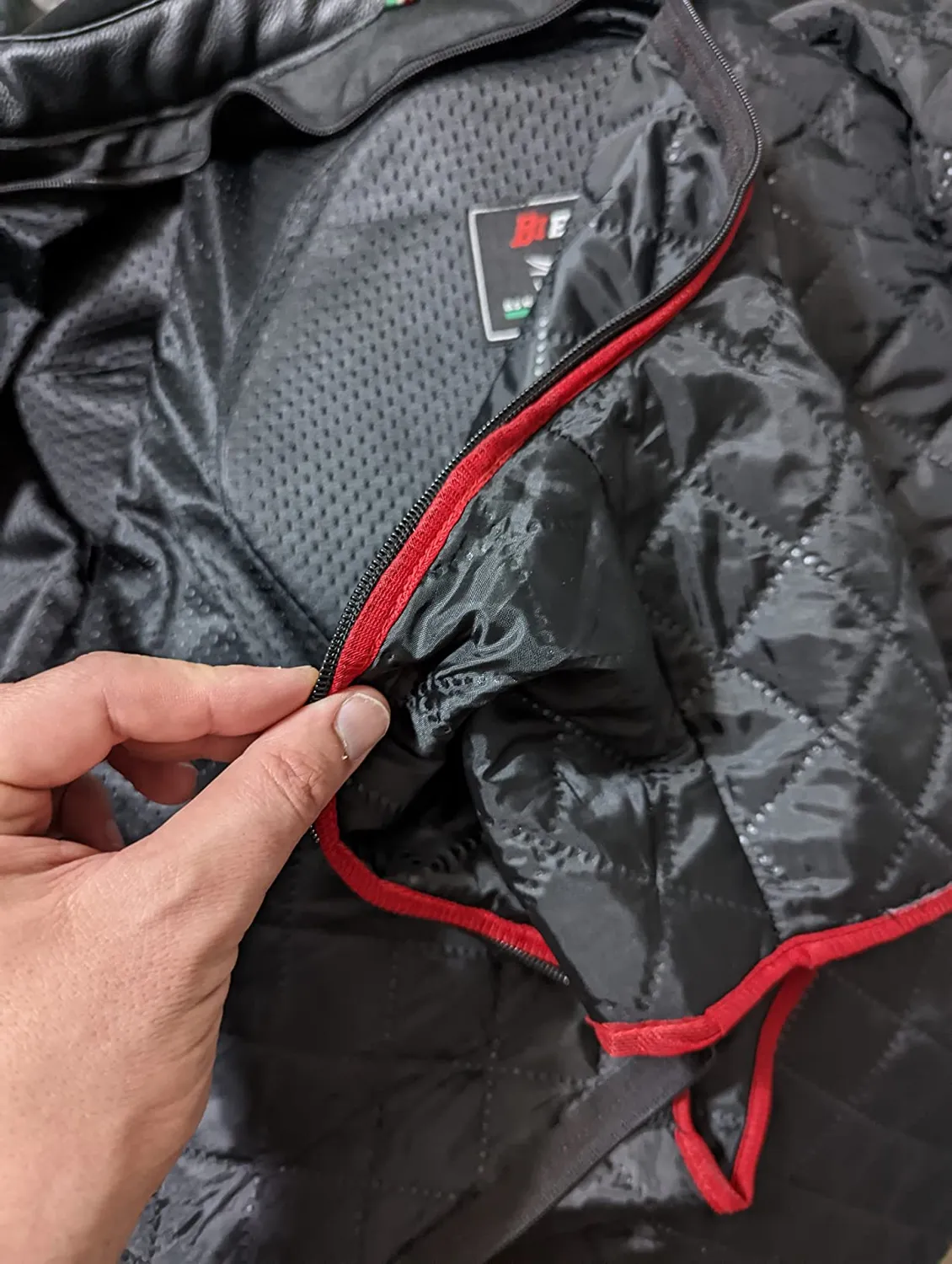 Bi Esse Giacca Moto Pelle Vintage Nero XS con Gilet Termico