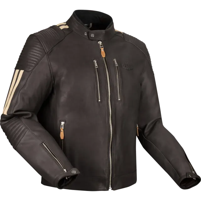 Segura Orion giubbotto moto pelle marrone/beige impermeabile