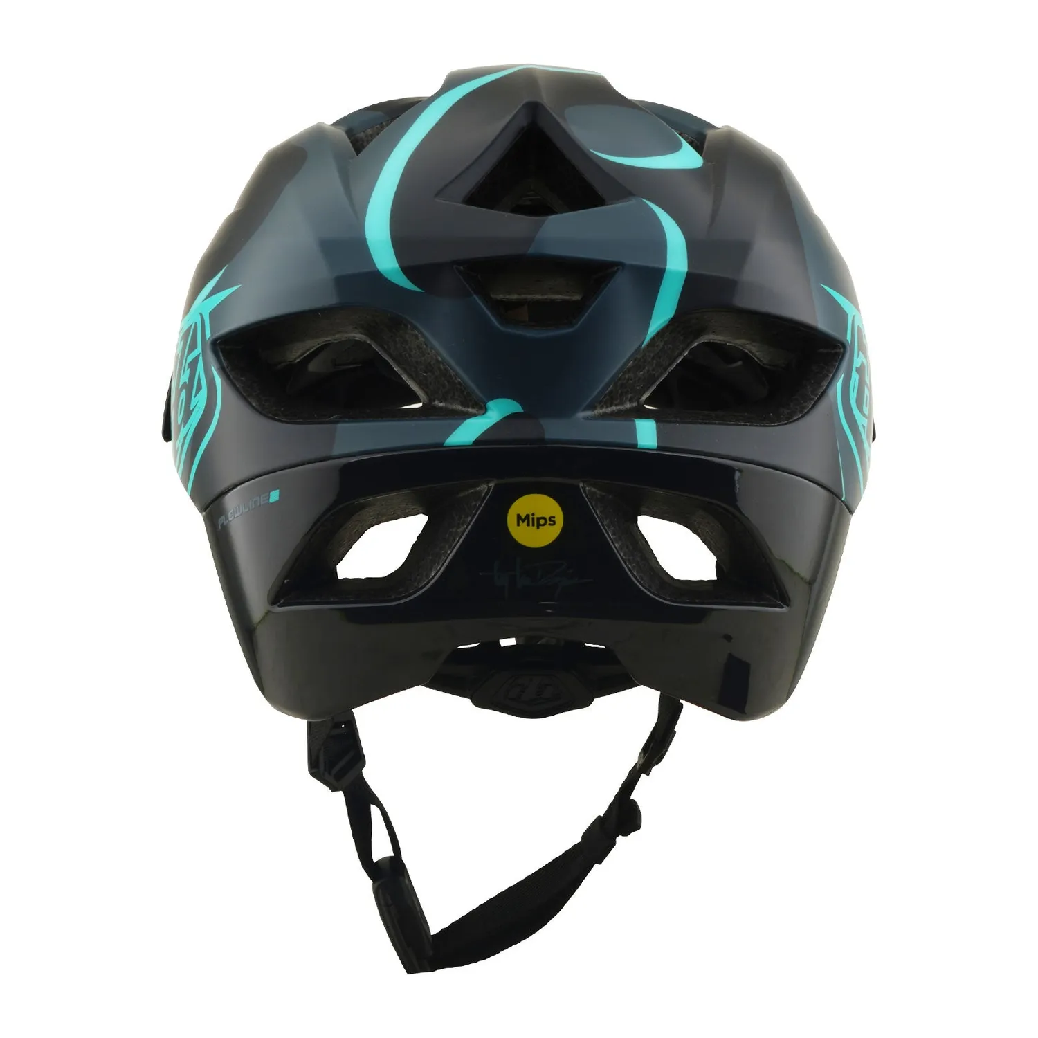 Troy Lee Designs Flowline SE Badge casco bici Carbon Teal
