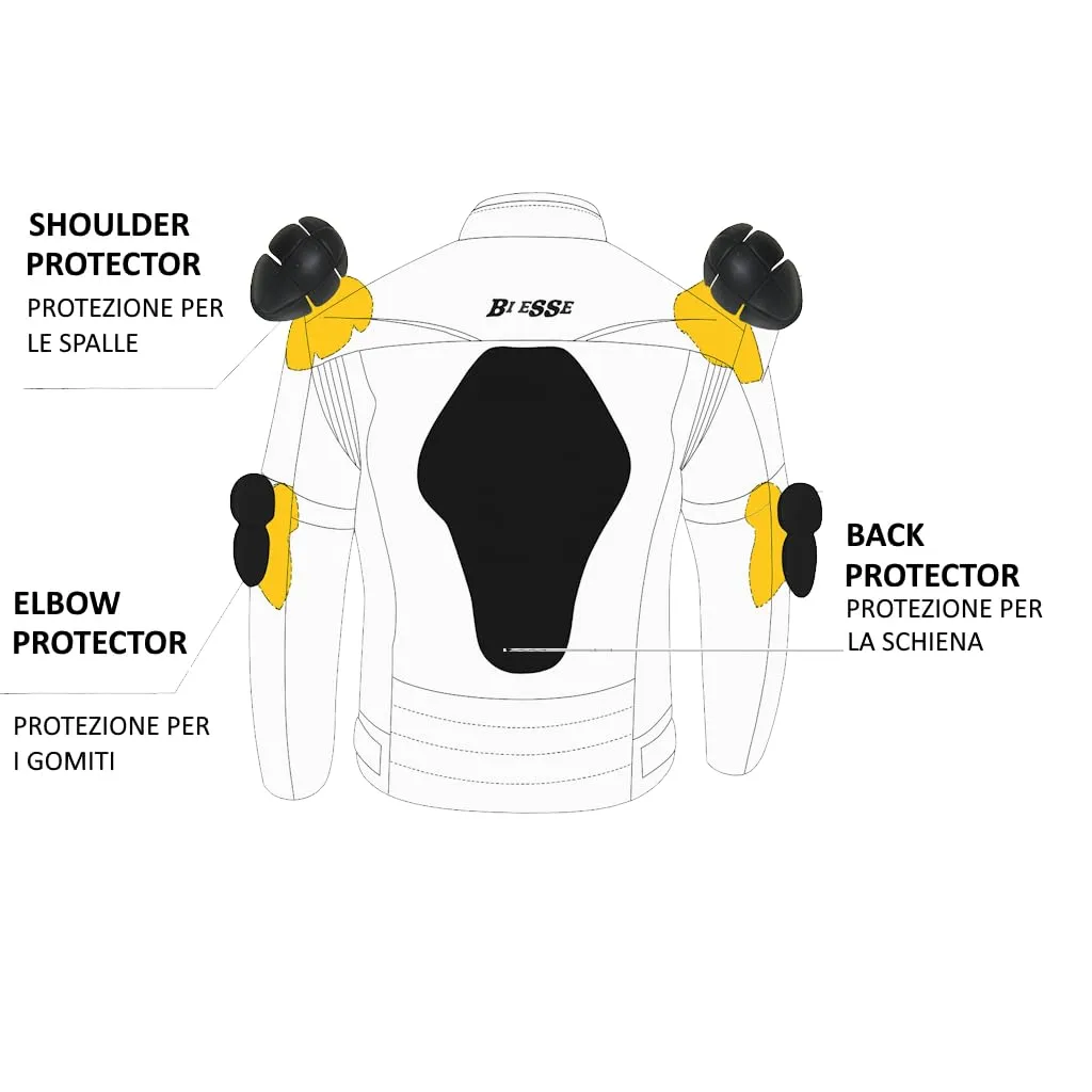 Bi Esse Giacca Moto Impermeabile 4 Stagioni XS con Protezioni
