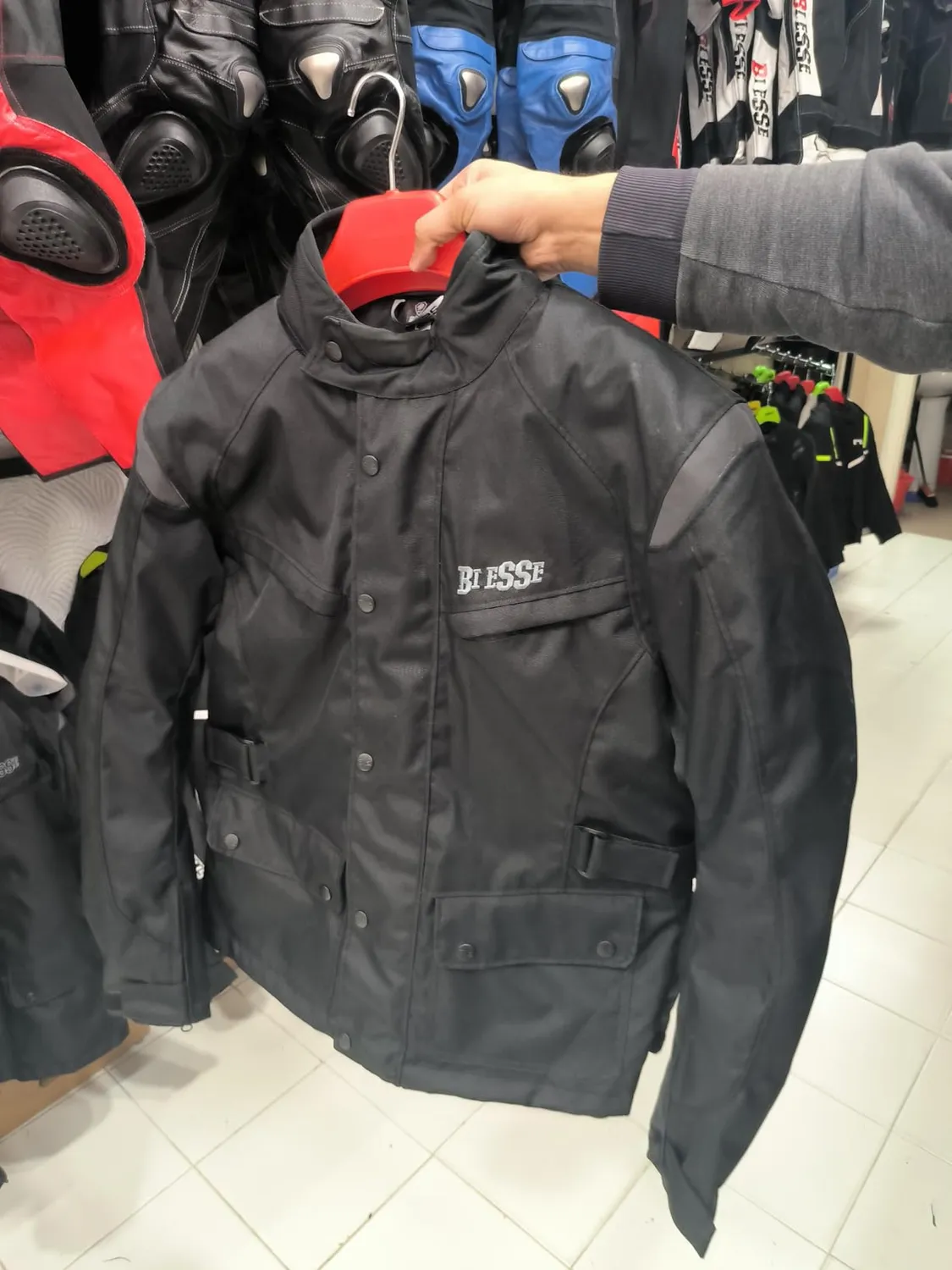 Bi Esse Giacca Moto Cordura Impermeabile 4XL Nero