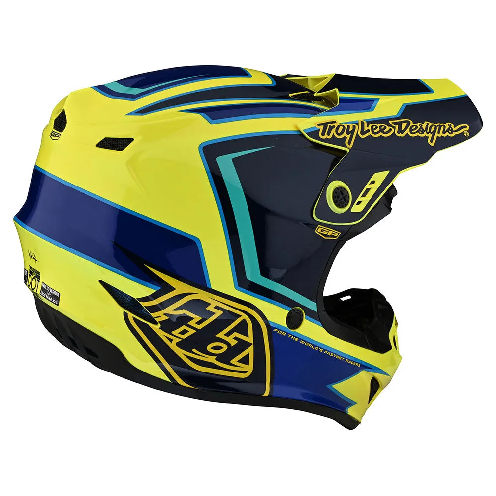 Troy Lee Designs GP Ritn casco cross giallo senza MIPS