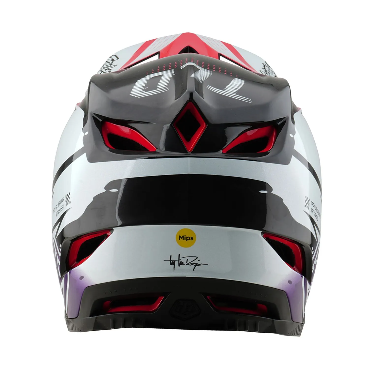 Troy Lee Designs D4 Carbon MIPS Drip casco integrale bianco carbonio