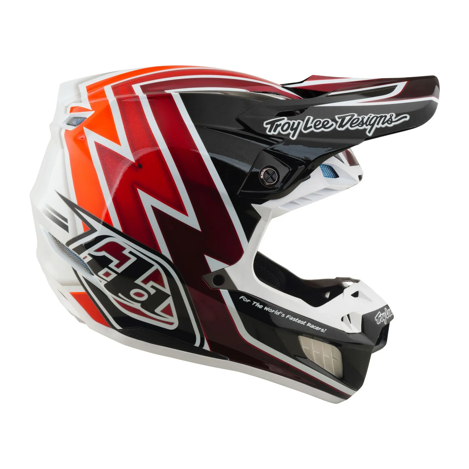 Troy Lee Designs SE5 Composite Boltz casco moto nero rosso