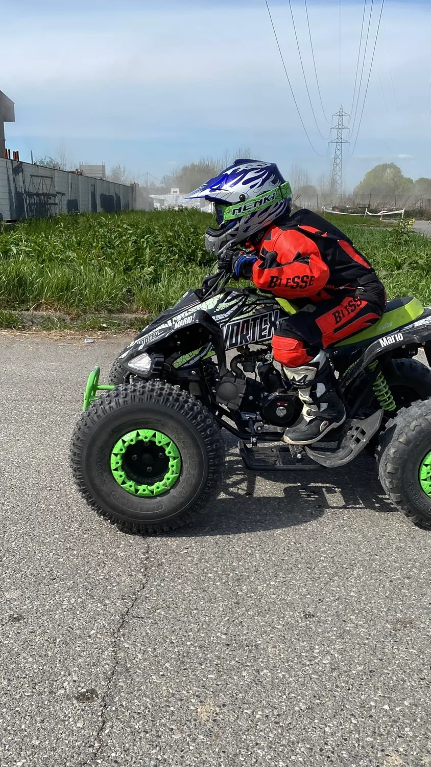 Bi Esse tuta minimoto bambino pelle protezioni complete