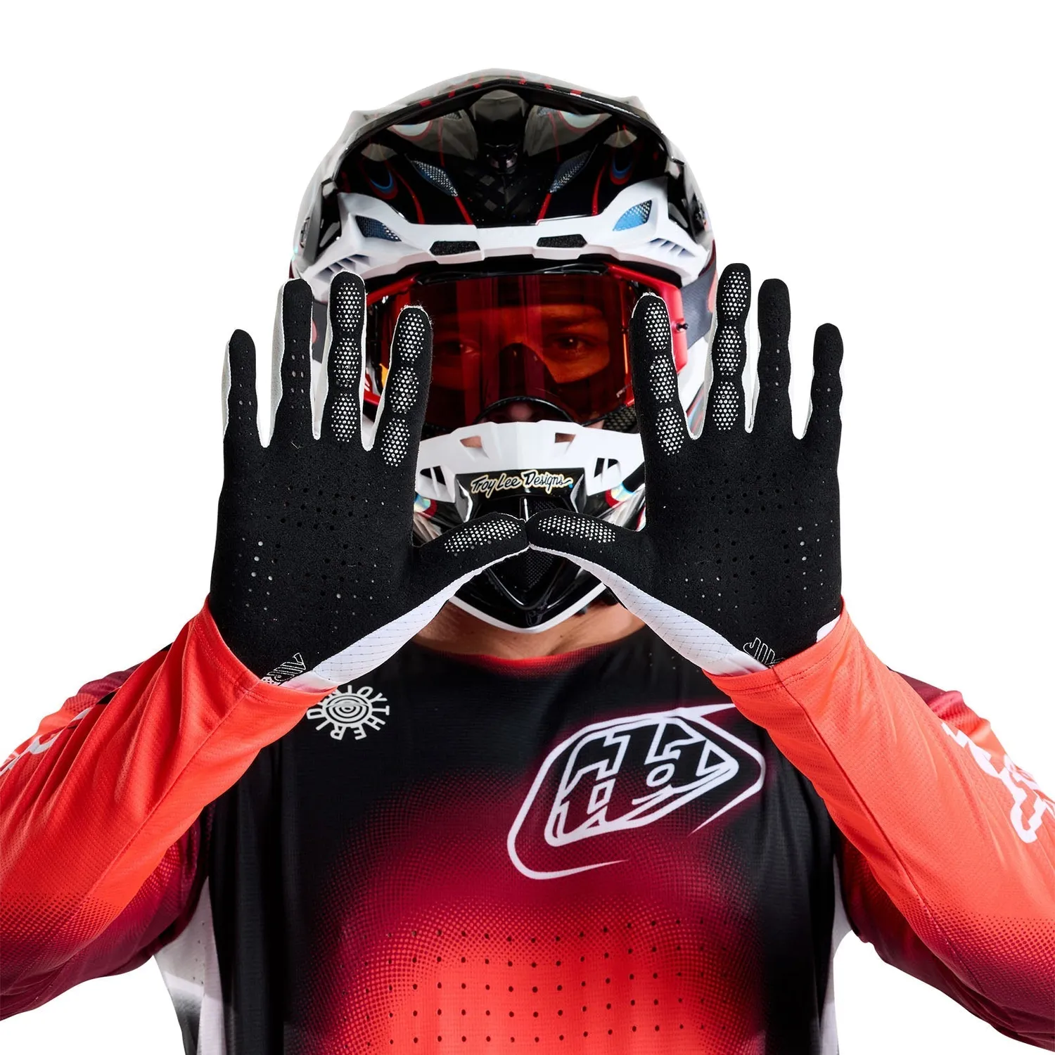 Troy Lee Designs Air guanti moto Mono bianco leggeri