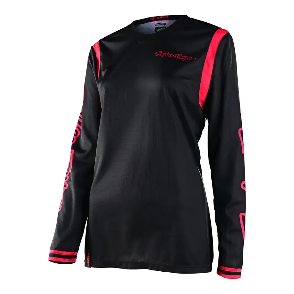 Troy Lee Designs GP Mono maglia moto donna nero rosso