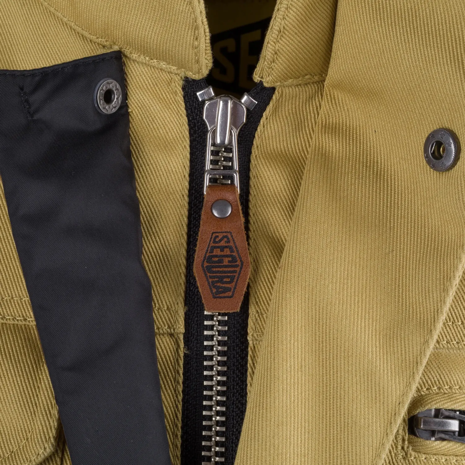 Segura Osborn giacca moto uomo beige blu impermeabile