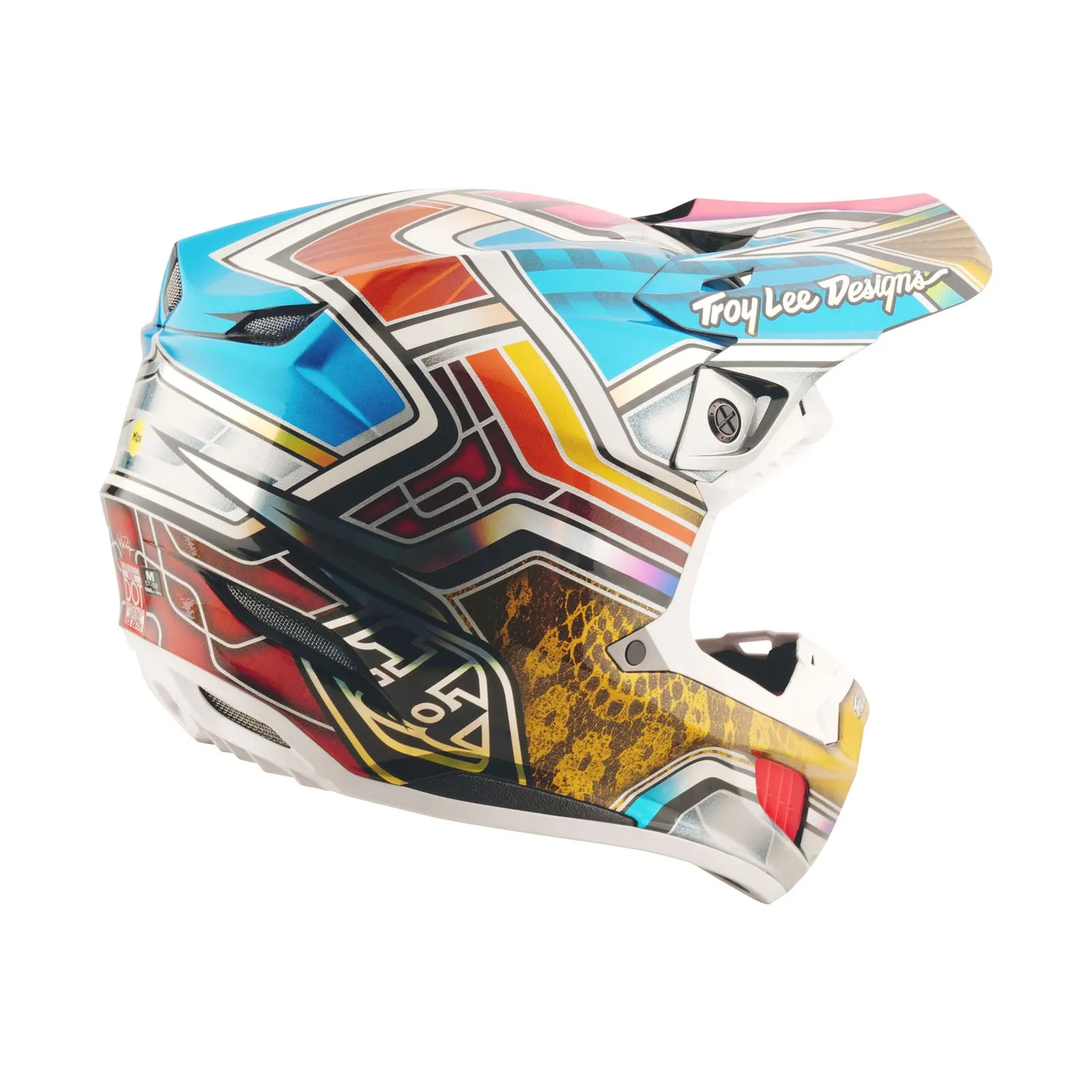 Troy Lee Designs SE5 Carbon Casco Cross Lowrider Argento MIPS