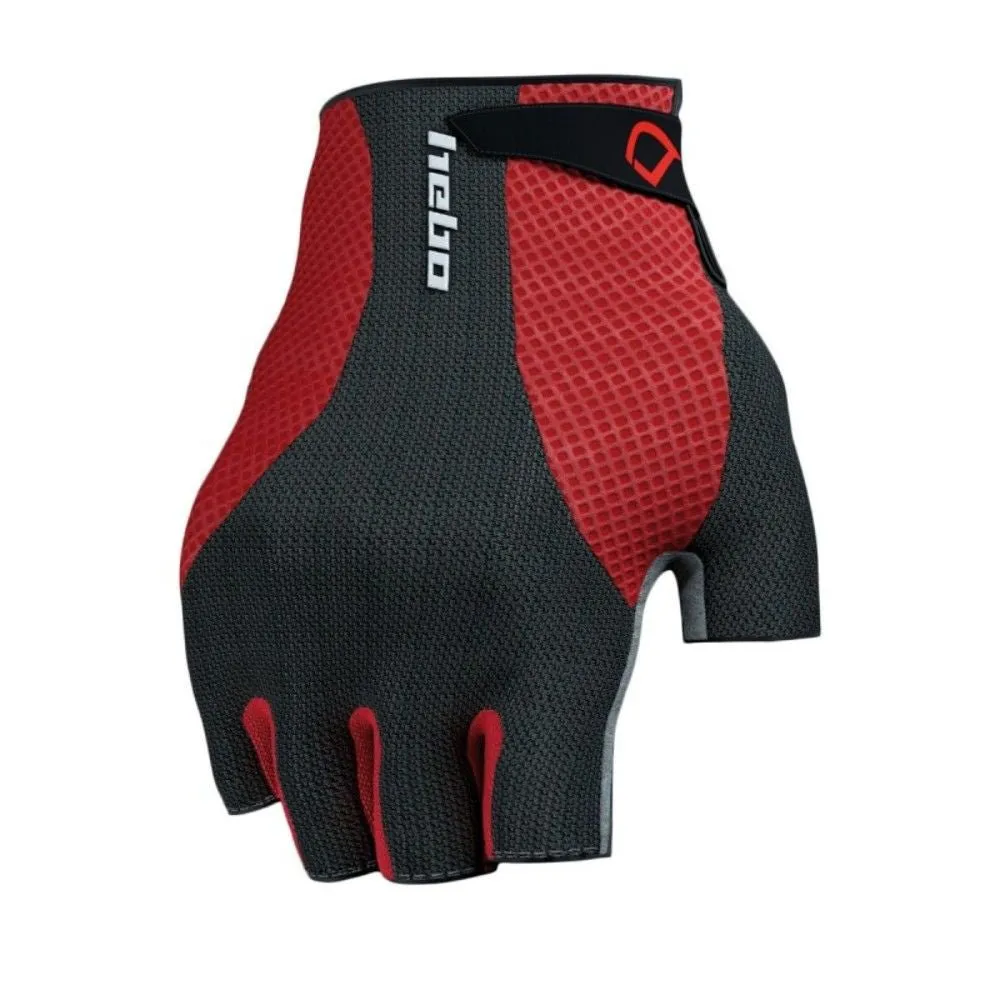 Hebo Route Short guanti ciclismo corti neri grip Nanofront