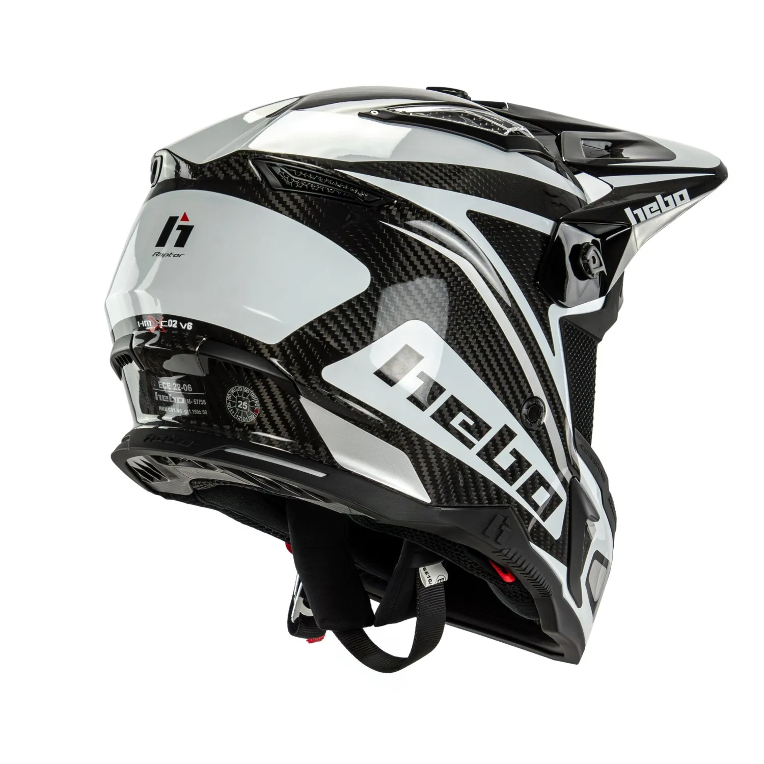 Hebo HMX-C01 V6 K3 Raptor casco vetroresina carbonio