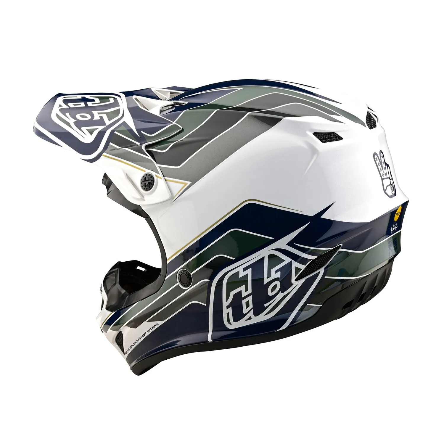 Troy Lee Designs SE4 Polyacrylite casco moto Charcoal Navy MIPS