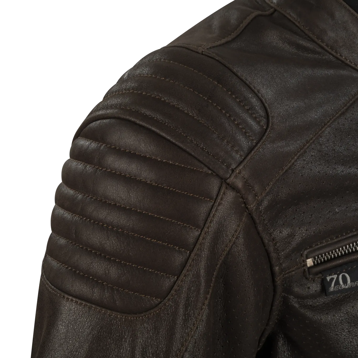 Segura Express Marron giubbotto moto pelle traforata