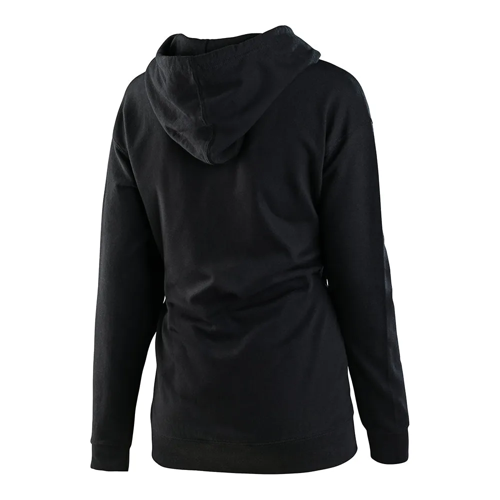 Troy Lee Designs Signature felpa donna nera cappuccio