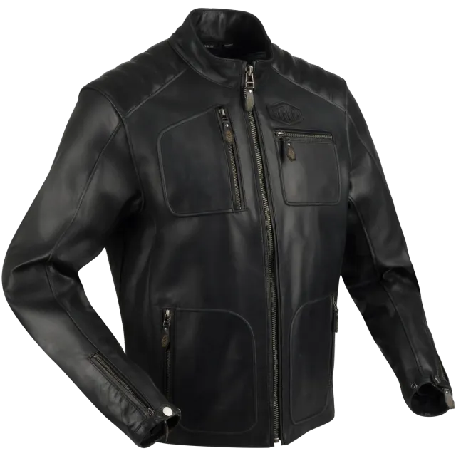 Segura Lewis Giubbotto Moto Nero Pelle Impermeabile