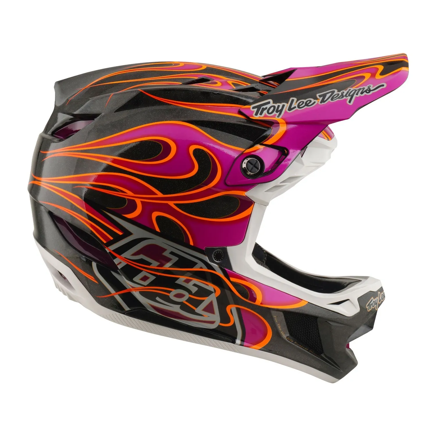 Troy Lee Designs D4 Carbon Casco Integrale Carbon Magenta