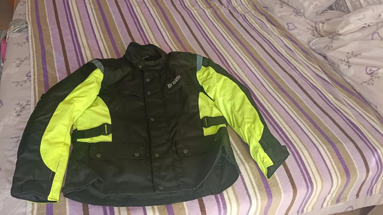 Bi Esse Giacca Moto Cordura Impermeabile 4XL Nero