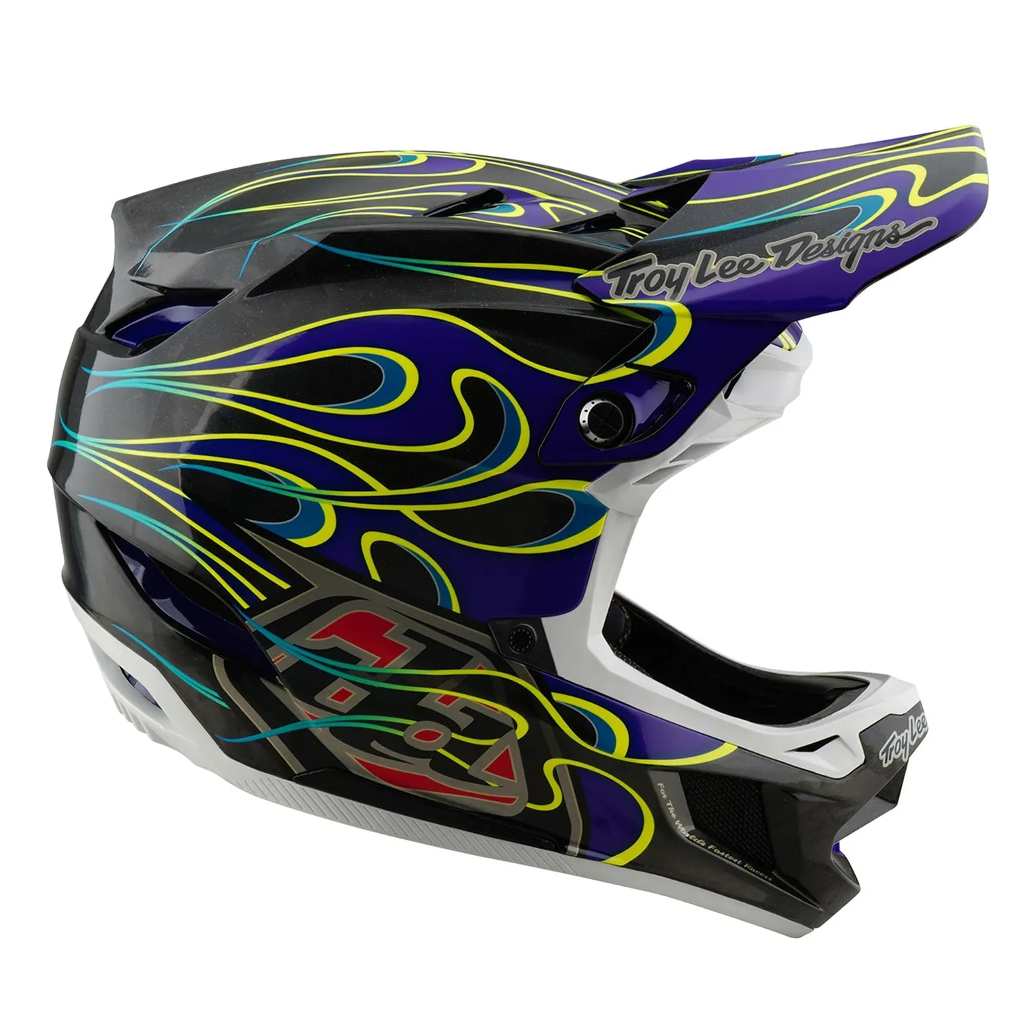 Troy Lee Designs D4 Carbon Torched casco bici nero viola