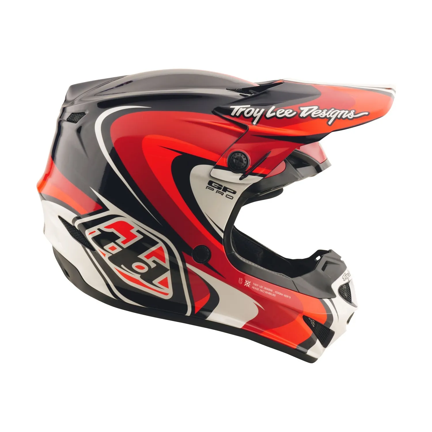 Troy Lee Designs GP Pro Crossover casco moto blu rosso MIPS