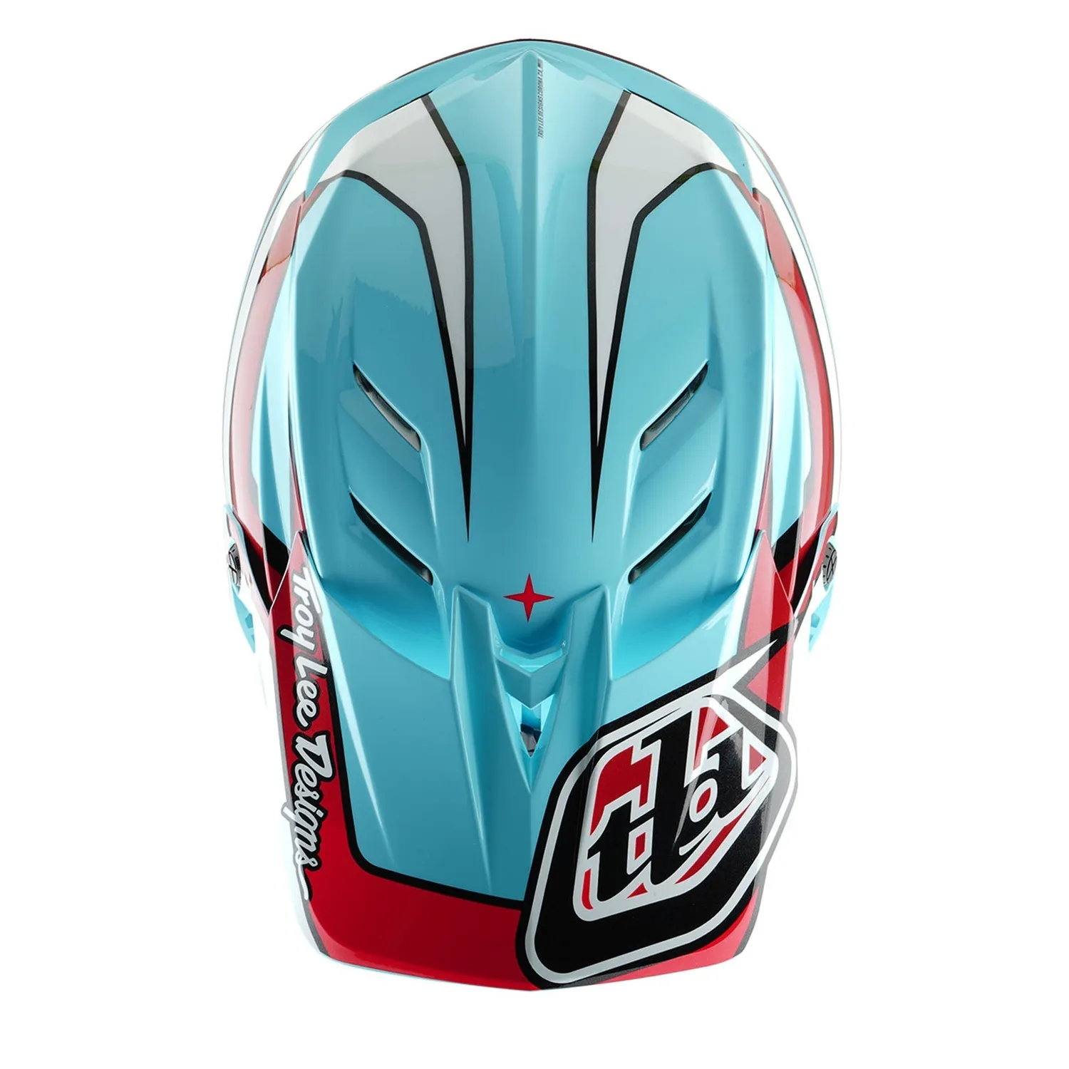 Troy Lee Designs D4 Polyacrylite W/MIPS Linear casco integrale Blue