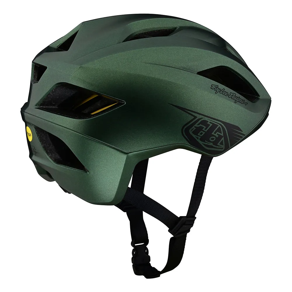 Troy Lee Designs Grail Badge casco bici Forest Green MIPS