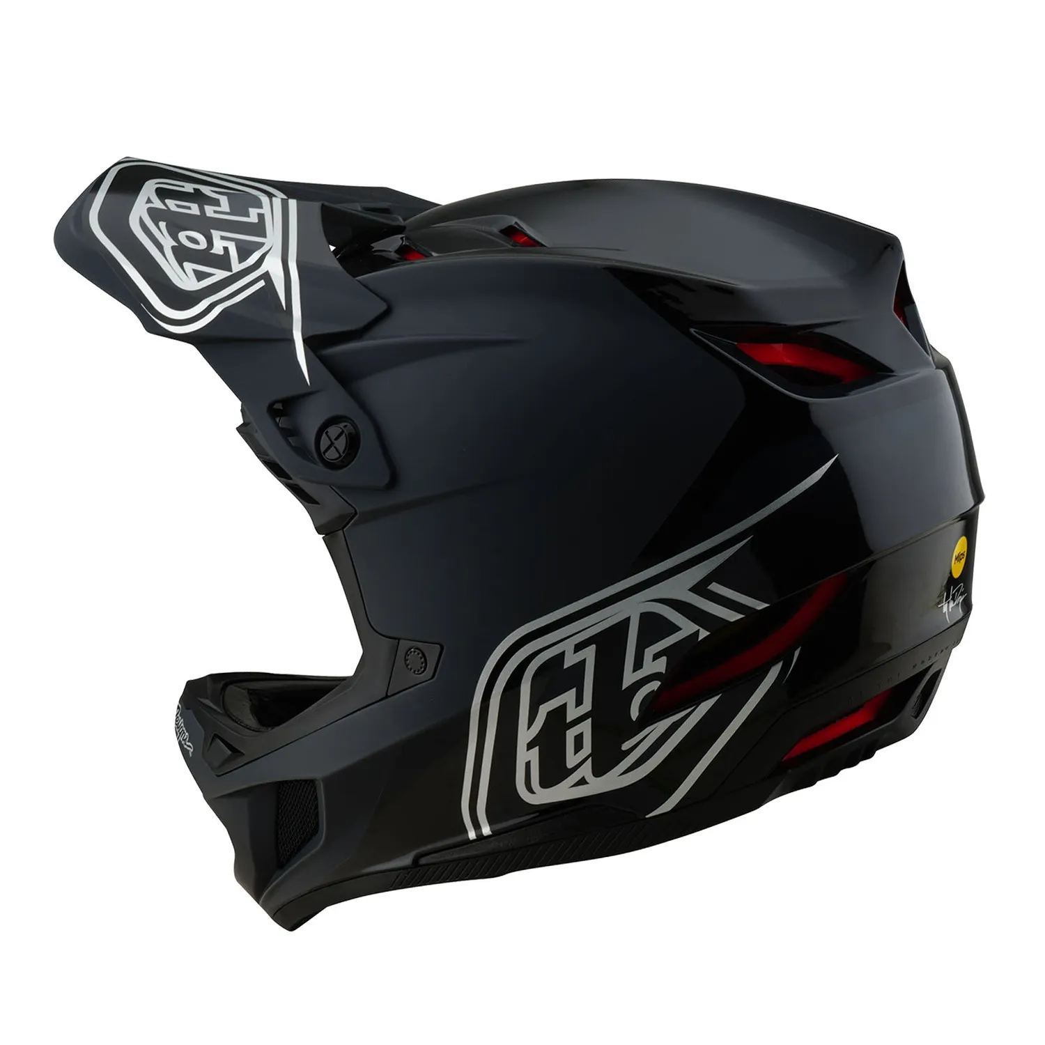 Troy Lee Designs D4 Shadow Black casco integrale nero MIPS