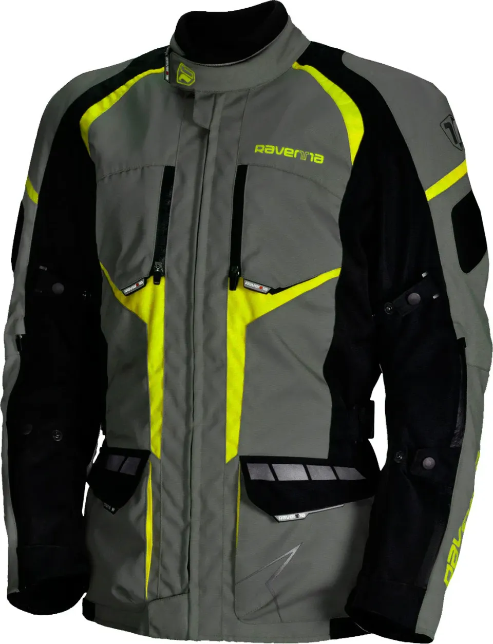 Ravenna giacca moto touring grigio fluo 3 strati
