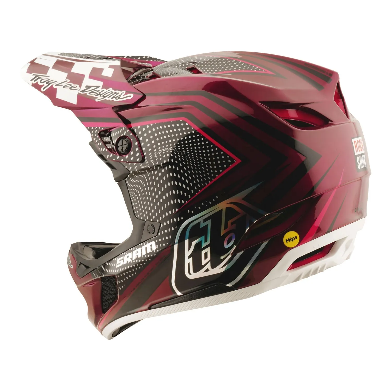 Troy Lee Designs D4 Carbon MIPS casco Radioscape nero mora