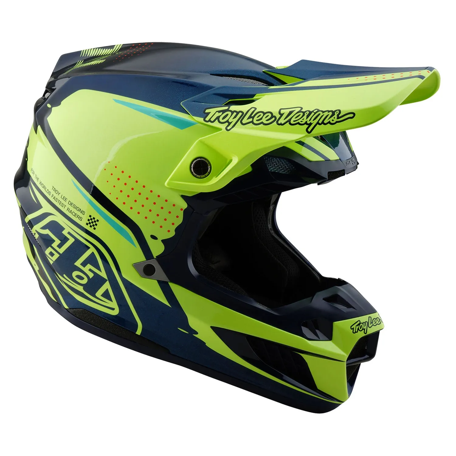 Troy Lee Designs SE5 Composite Drip casco moto MIPS giallo