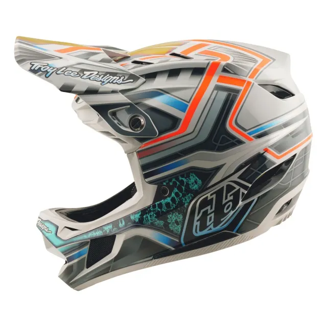 Troy Lee Designs D4 Composite casco integrale grigio