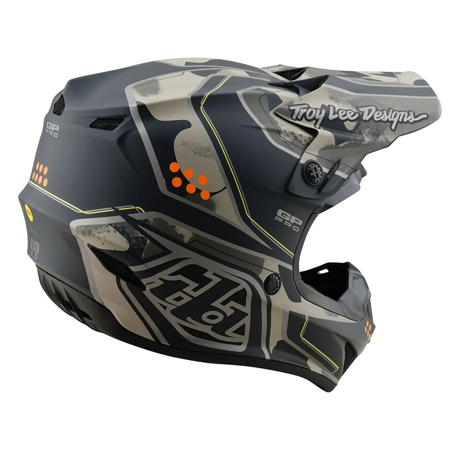 Troy Lee Designs GP Pro MIPS casco moto Nero Caper
