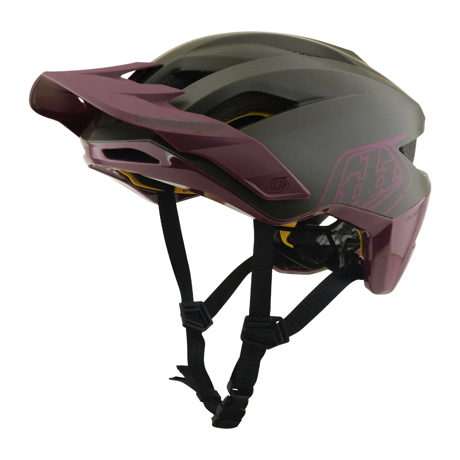 Troy Lee Designs Flowline Point casco bici verde viola MIPS