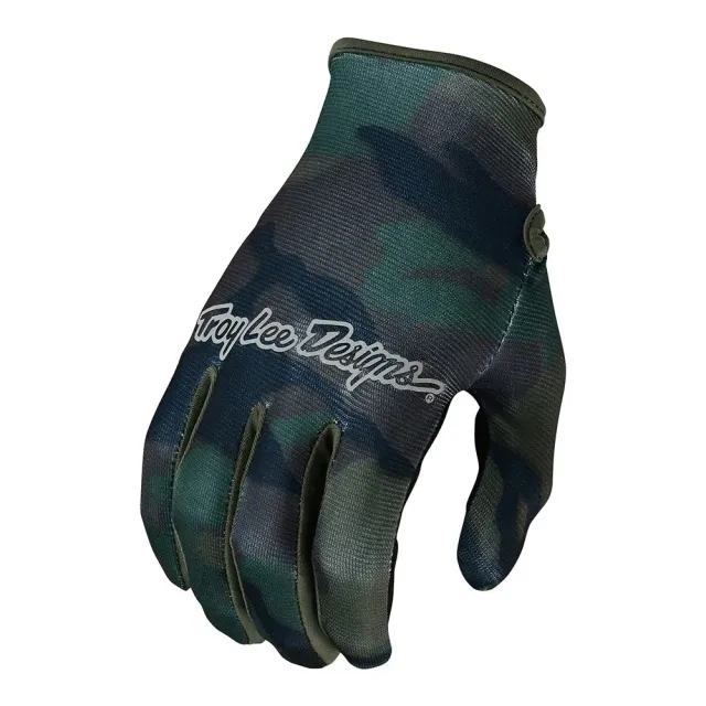 Troy Lee Designs Flowline guanti bici Army camo touch