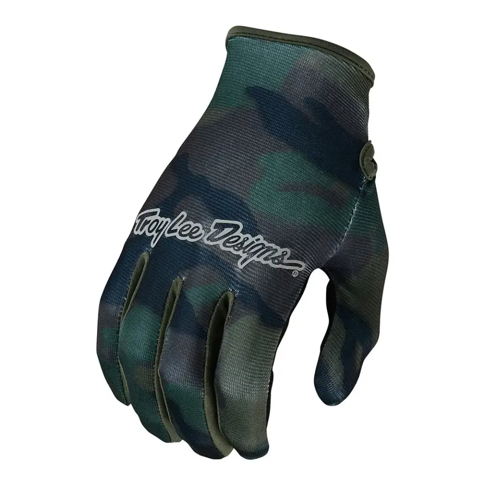 Troy Lee Designs Flowline guanti bici Army camo touch
