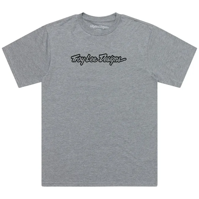 Troy Lee Designs Signature T-Shirt Uomo Grey Heather leggera