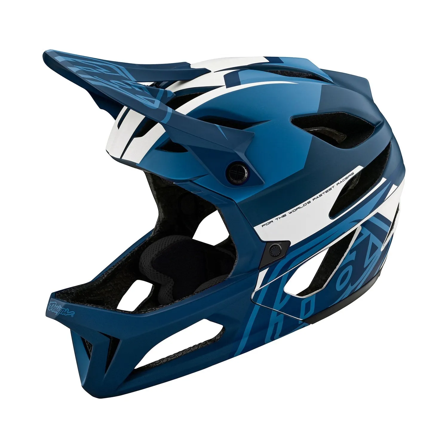 Troy Lee Designs Stage Vector Casco Integrale Bici Blu MIPS