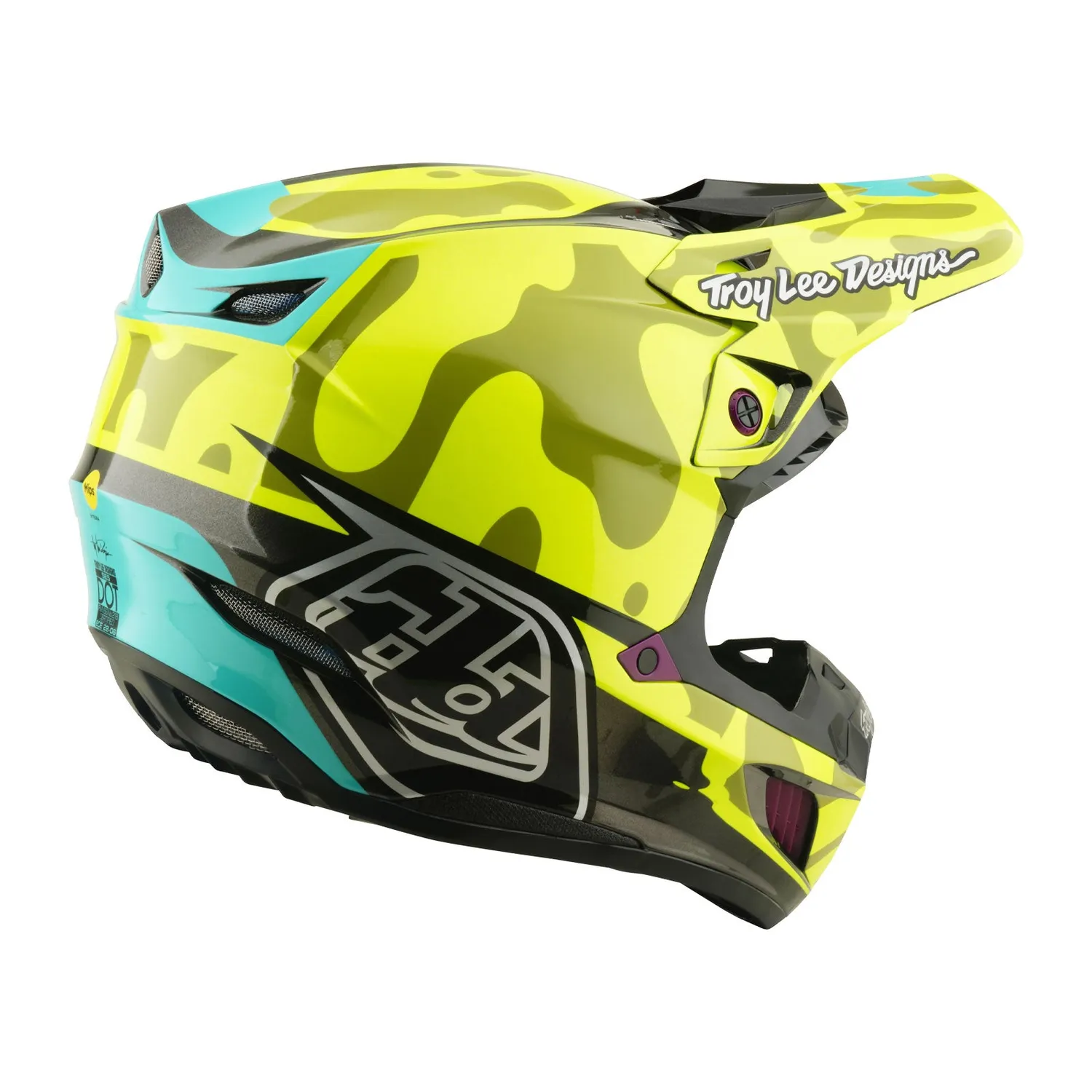 Troy Lee Designs SE5 MIPS casco cross Flo Yellow composito