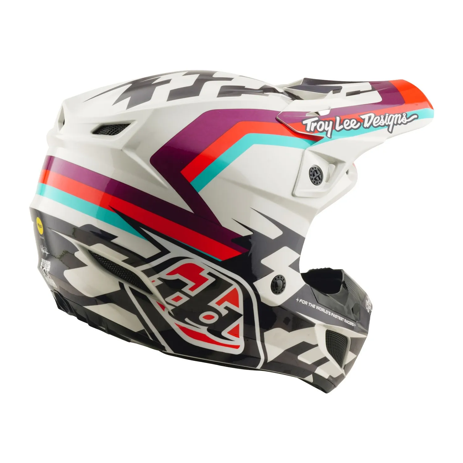 Troy Lee Designs SE5 Polycarbonate casco moto viola MIPS