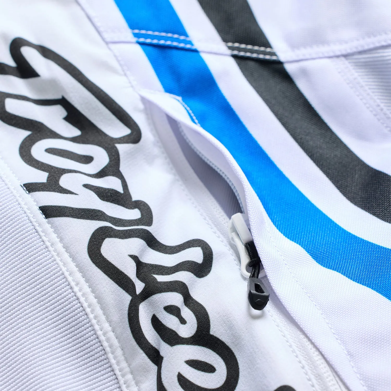 Troy Lee Designs GP Pro Roller Pantaloni Moto Bianco Blu