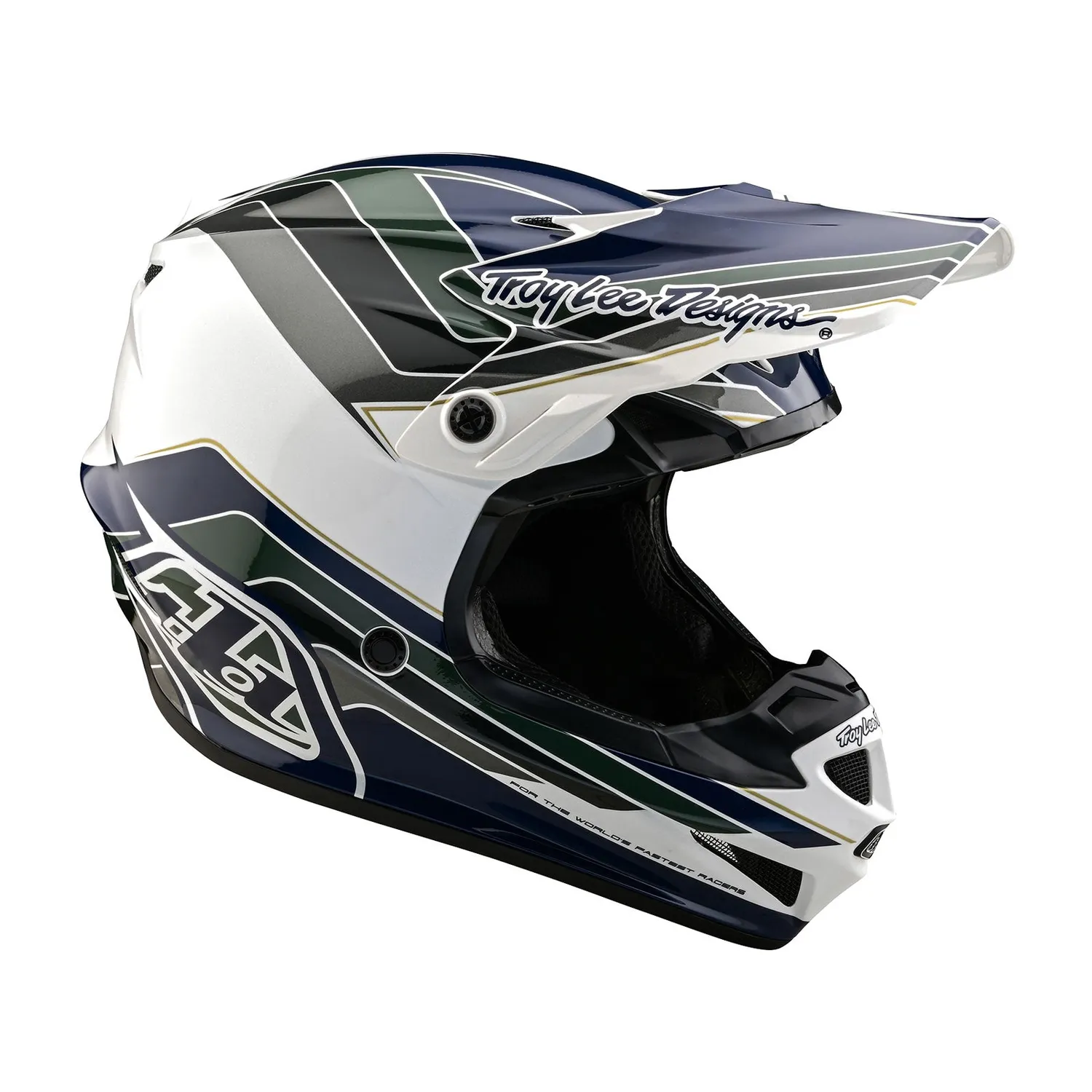 Troy Lee Designs SE4 Polyacrylite casco moto Charcoal Navy MIPS