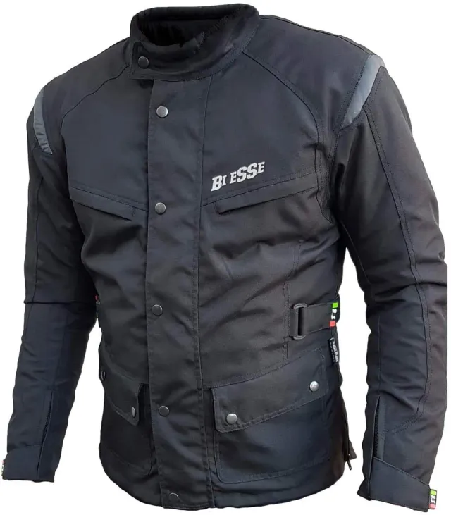 Bi Esse Giacca Moto Tessuto Cordura Impermeabile Nero 3XL