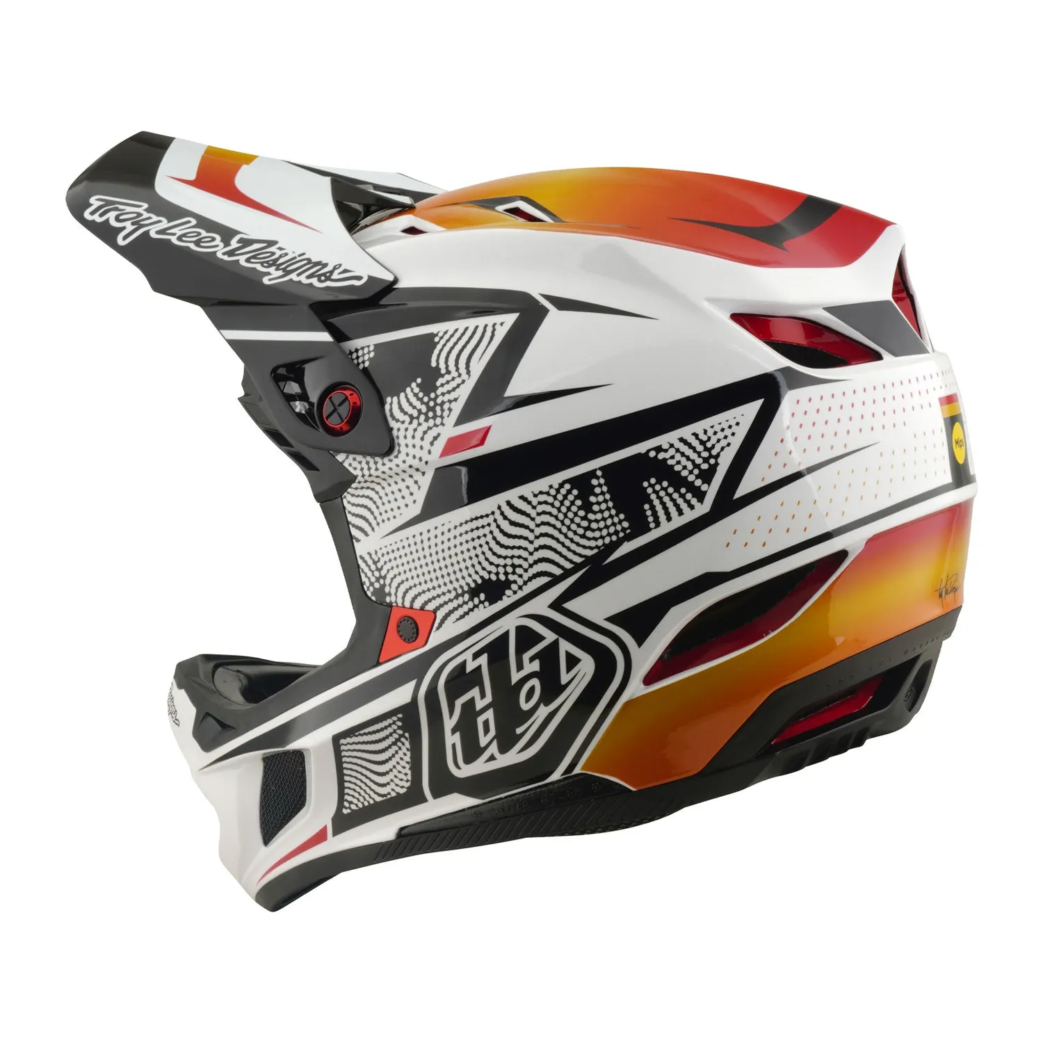 Troy Lee Designs D4 Composite casco bici bianco MIPS