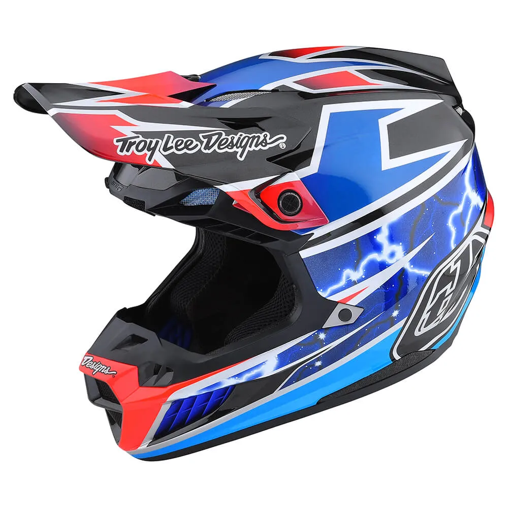 Troy Lee Designs SE5 Composite Lightning casco cross blu MIPS