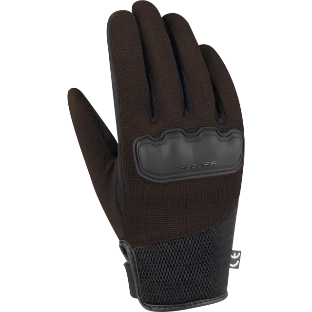 Segura Lady Eden guanti moto donna nero marrone tessuto