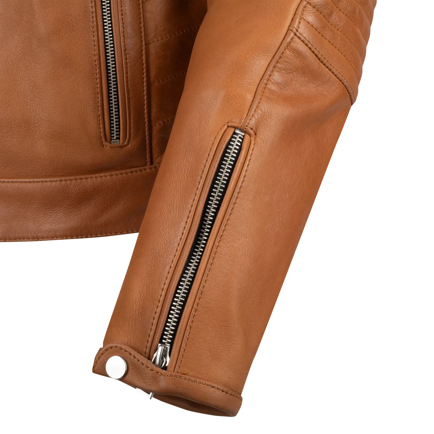 Segura Orion giubbotto pelle moto camel bianco
